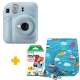 Pack Instax mini 12 Pastel Blue  + funda + carga 20 fotos